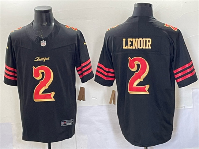 Women's San Francisco 49ers #2 Deommodore Lenoir Black 2025 F.U.S.E. “Rivalries” Vapor Limited Stitched Football Jersey(Run Small)