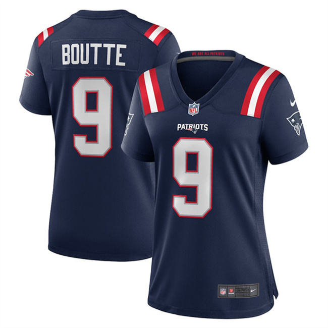 Women's New England Patriots #9 Kayshon Boutte Navy 2025 Stitched Game Jersey(Run Small)