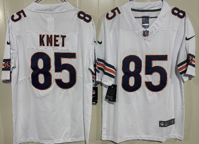 Men's Chicago Bears #85 Cole Kmet White  Vapor Untouchable Limited Stitched Football Jersey