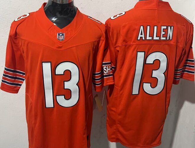 Men's Chicago Bears #13Keenan Allen Orange   F.U.S.E. Vapor Untouchable Limited Stitched Football Jersey