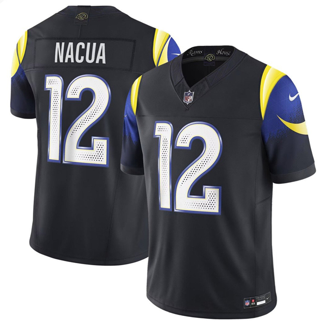 Women's Los Angeles Rams #12 Puka Nacua Black 2025 F.U.S.E. “Rivalries” Vapor Limited Stitched Jersey(Run Small)