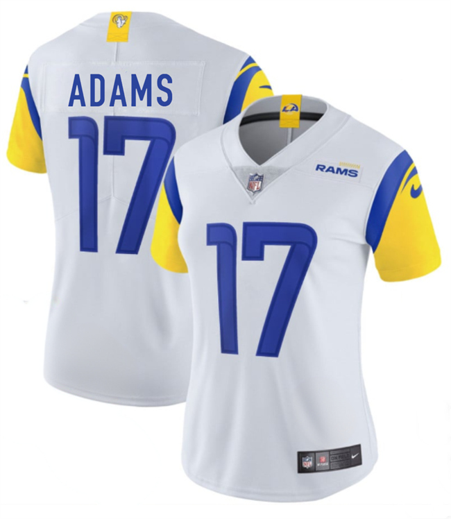 Women's Los Angeles Rams #17 Davante Adams White Stitched Jersey(Run Small)
