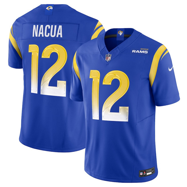 Women's Los Angeles Rams #12 Puka Nacua Blue 2024 F.U.S.E. Vapor Untouchable Stitched Jersey(Run Small)