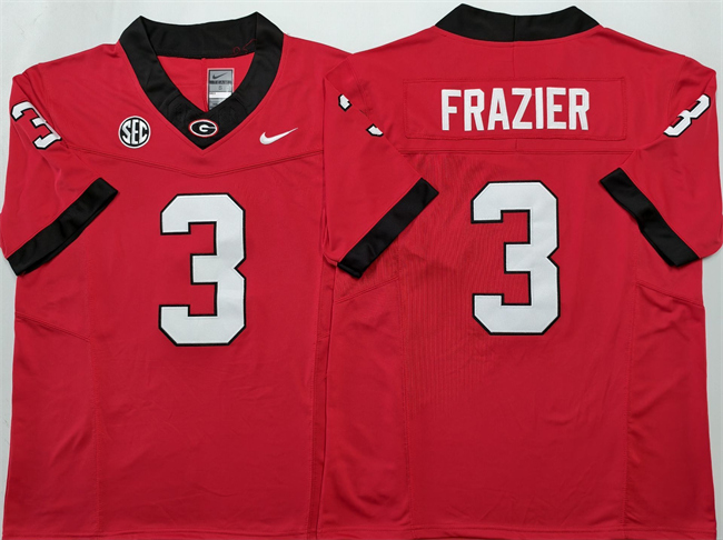 Georgia Bulldogs #3 Nate Frazier Red 2025 F.U.S.E. Stitched Jersey