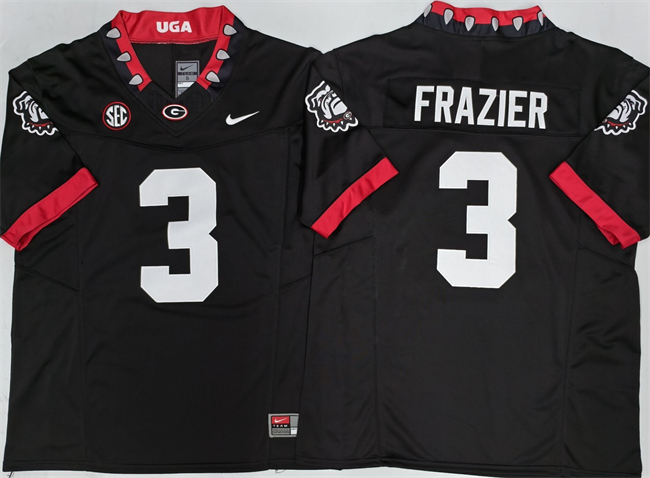 Georgia Bulldogs #3 Nate Frazier Black 2025 F.U.S.E. Stitched Jersey