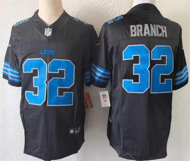 Women's Detroit Lions #32 Brian Branch Black 2024 F.U.S.E. Vapor Limited Stitched