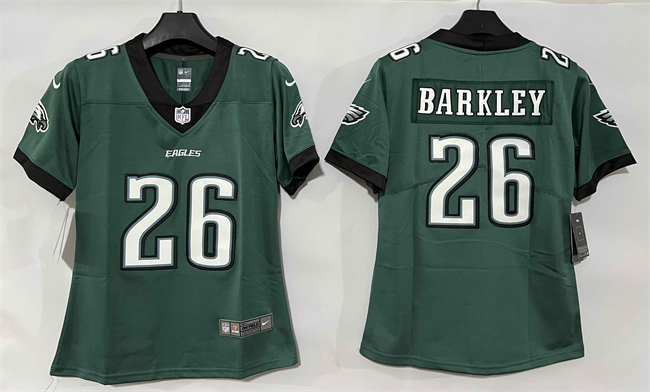 Women's Philadelphia Eagles #26 Saquon Barkley Green New Vapor Untouchable Limited Stitched Football Jersey(Run Small)