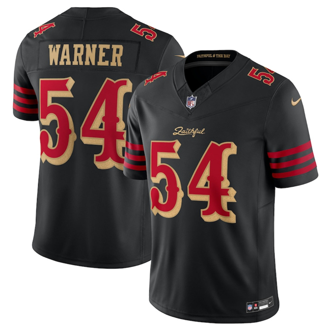 Youth San Francisco 49ers #54 Fred Warner Black 2025 F.U.S.E. “Rivalries” Vapor Limited Stitched Football Jersey