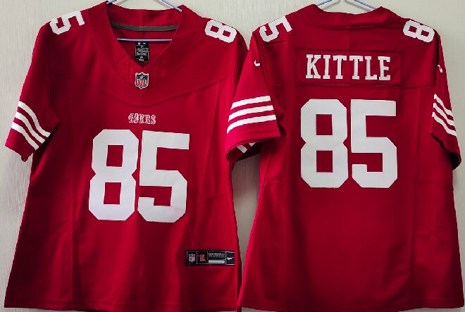 Youth San Francisco 49ers #85 George Kittle Red 2024 F.U.S.E. Vapor Untouchable Limited Stitched Football Jersey