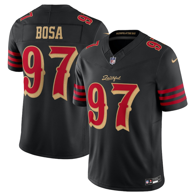Youth San Francisco 49ers #97 Nick Bosa Black 2025 F.U.S.E. “Rivalries” Vapor Limited Stitched Football Jersey