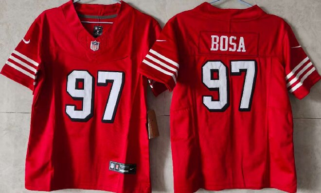 Youth San Francisco 49ers #97 Nick Bosa Red 2024 F.U.S.E. Vapor Untouchable Limited Stitched Football Jersey