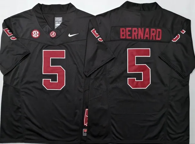 Men's NCAA Alabama Crimson Tide #5 Germie Bernard Black F.U.S.E Football Jersey