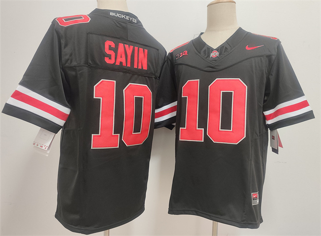 Men's Ohio State Buckeyes #10 Julian Sayin Black F.U.S.E. Limited Stitched Jersey