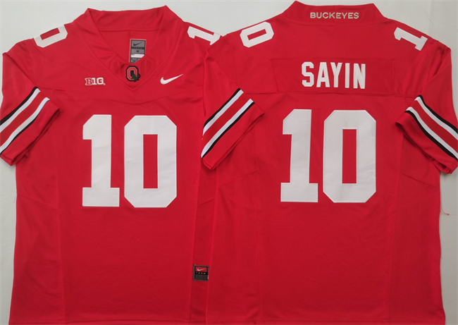 Men's Ohio State Buckeyes #10 Julian Sayin Red F.U.S.E. Limited Stitched Jersey
