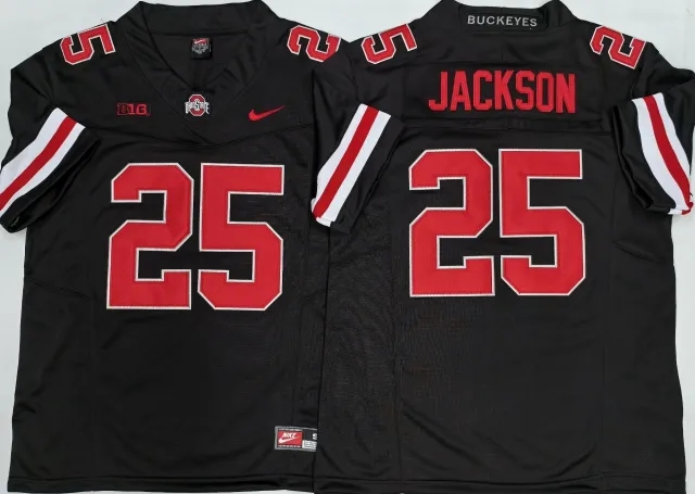 Men's NCAA Ohio State Buckeyes #25 Bo Jackson Black F.U.S.E Football Stitched Jersey.webp