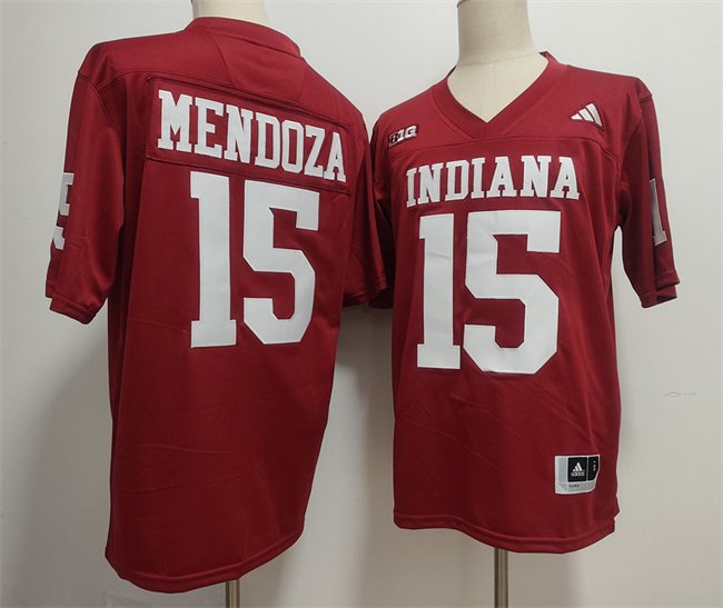 Men's NCAA Indiana Hoosiers #15 Fernando Mendoza Red Stitched Basketball  Jersey