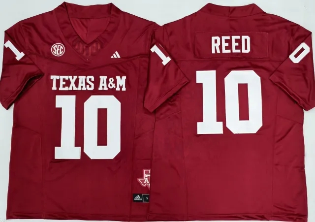 Men's NCAA Texas A&M Aggies #10 Marcel Reed Red F.U.S.E Football Jersey.webp