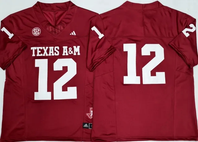 Men's NCAA Texas A&M Aggies #12 12th Man Fans Red F.U.S.E Football Jersey.webp