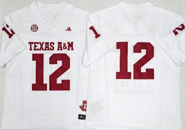 Men's NCAA Texas A&M Aggies #12 12th Man Fans White F.U.S.E Football Jersey.webp