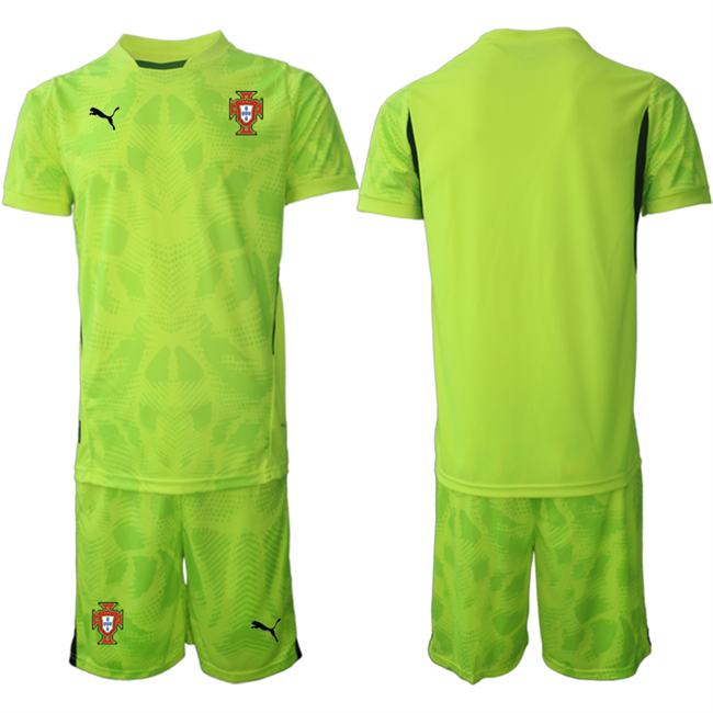 Men's Portugal Team Blank 2025 Green Soccer Jersey Suit