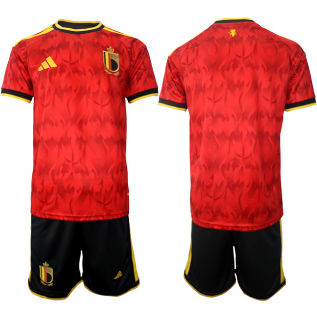 Men's Belgium National Team Blank Red 2026 World Cup Home Soccer Jersey Suit
