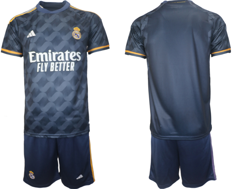 Men's Real Madrid Custom 2024 Navy Away Soccer Jersey Suit