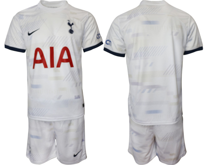 Men's Tottenham Hotspur Custom 2024 White Home Soccer Jersey Suit