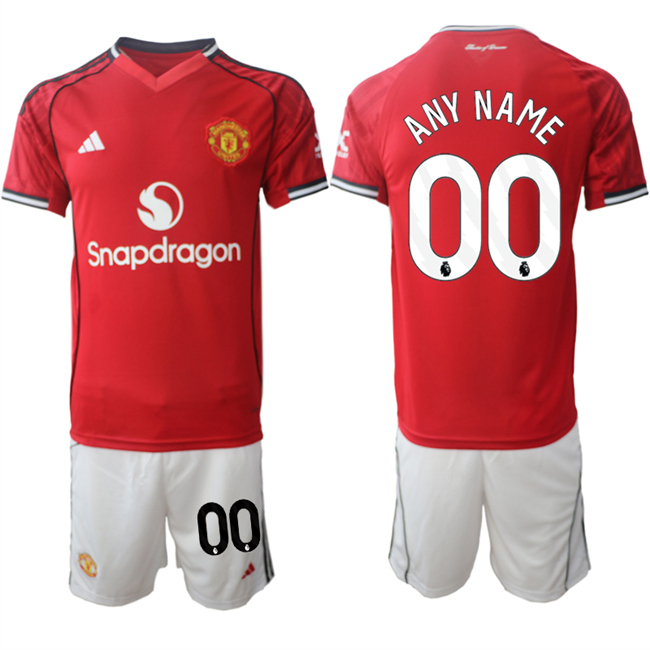 Men's Manchester United Custom 2026 Red Home Soccer Jersey Suit