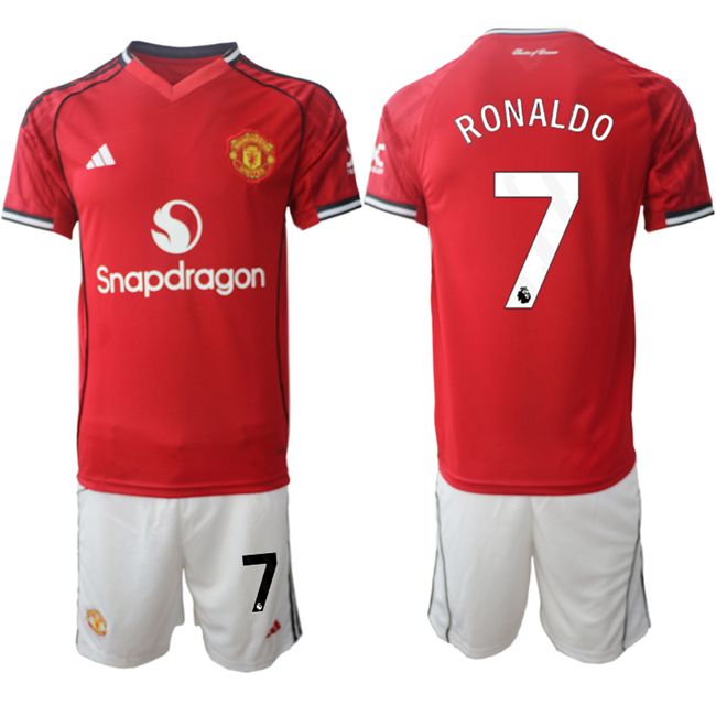 Men's Manchester United #7 Ranoldo 2026 Red Home Soccer Jersey Suit