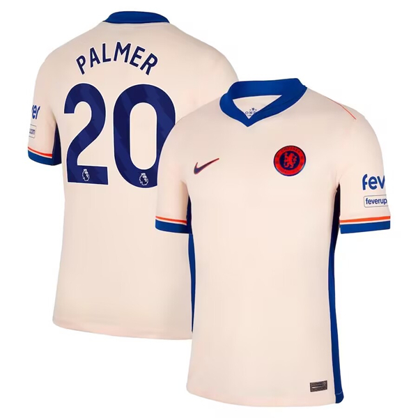 Men's Chelsea #20 Cole Palmer Cream 2025 Away Soccer Jersey