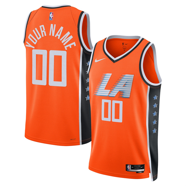 Men's Los Angeles Clippers Active Playe Custom Orange 2026 City Edition Stitched Jersey