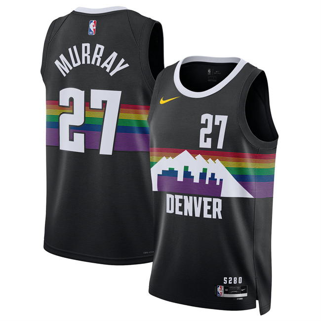 Men's Denver Nuggets #27 Jamal Murray Black 2026 City Edition Stitched Basketball Jersey