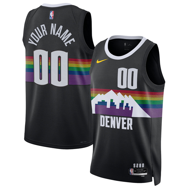 Men's Denver Nuggets Active Player Custom Black 2026 City Edition Stitched Basketball Jersey