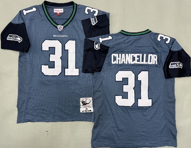 Men's Seattle Seahawks #31 Kam Chancellor 2011 Legacy Jersey Silvery