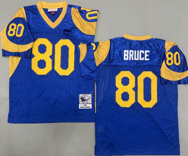 Men's  Los Angeles Rams #80 Isaac Bruce  Royal 1999 Legacy Throwback Jersey