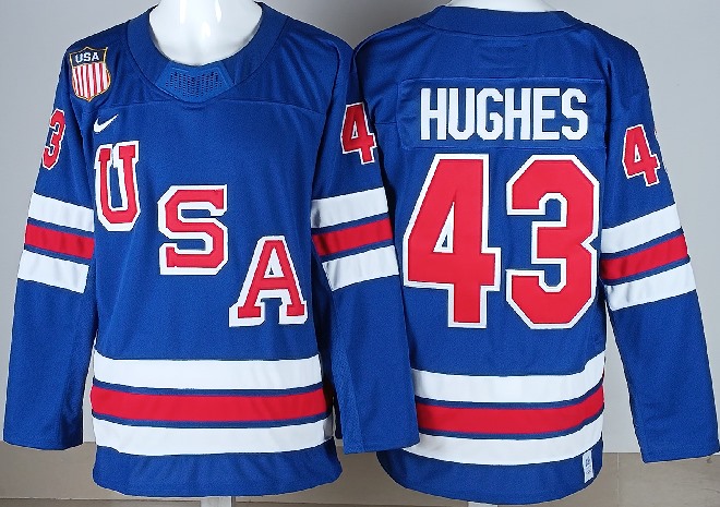 Men's USA #43 Quinn Hughes Royal 2025-2026 Stitched Jersey_Jc