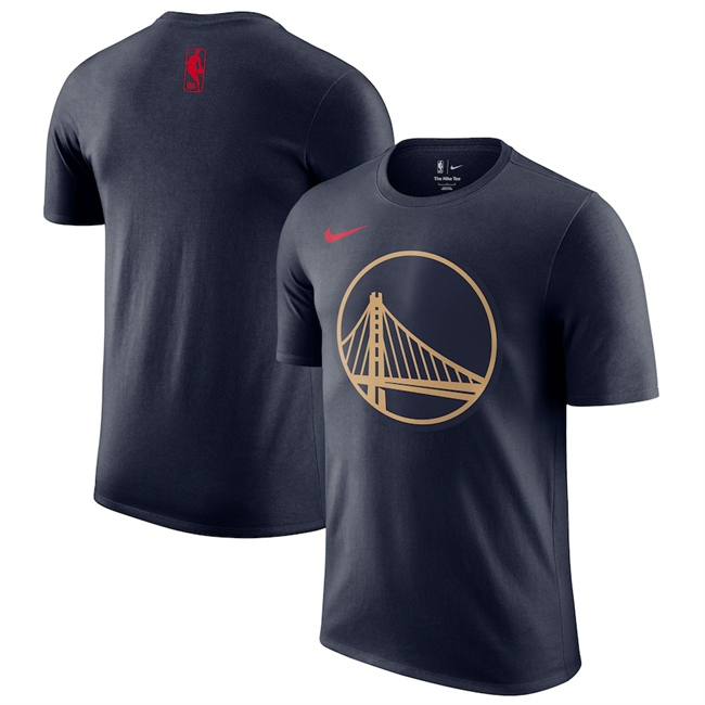 Men's Golden State Warriors Navy 2025 City Edition Essential Logo T-Shirt