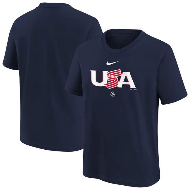Men's USA Baseball Navy 2026 World Baseball Classic Country T-Shirt