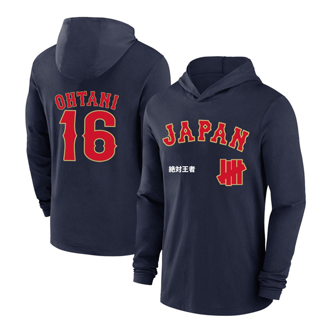 Men's Japan Baseball #16 Shohei Ohtani Navy 2026 World Baseball Classic Club Hoodie