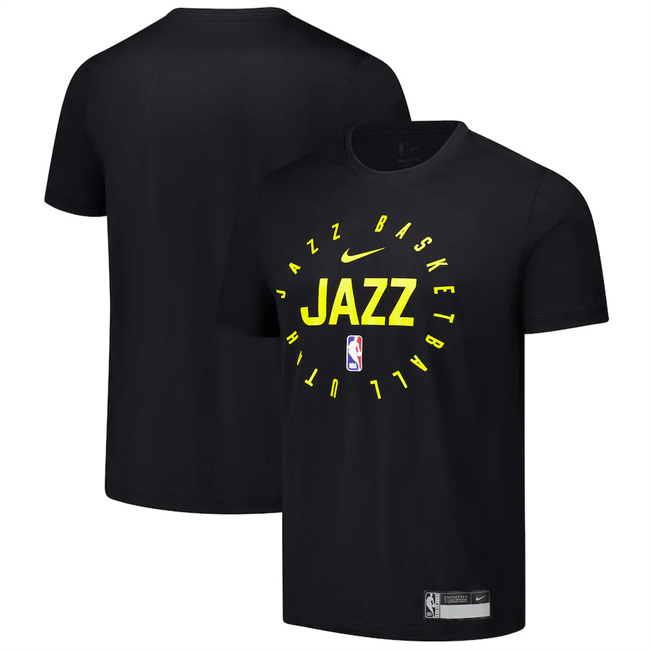 Men's Utah Jazz Black 2025 Legend On-Court Practice Performance T-Shirt