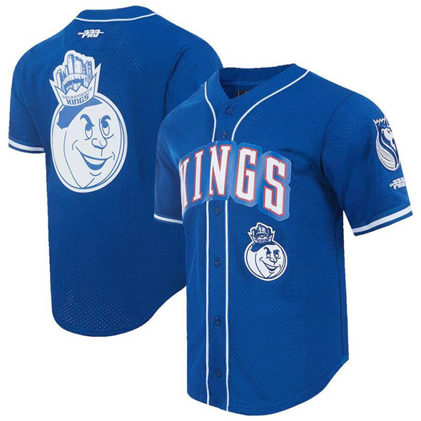 Men's Sacramento Kings Blue 2025 City Edition Stitched Baseball Jersey