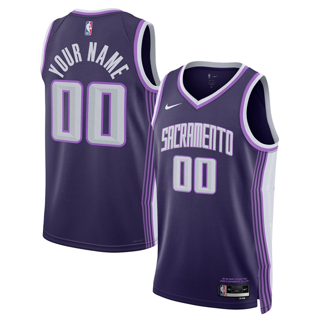 Men's Sacramento Kings Active Player Custom Purple 2026 City Edition Stitched Basketball Jersey