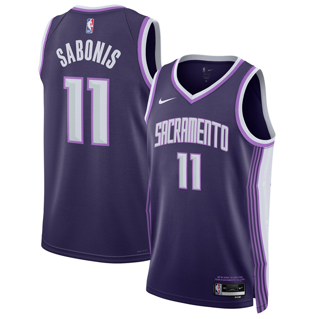 Men's Sacramento Kings #11 Domantas Sabonis Purple 2026 City Edition Stitched Basketball Jersey