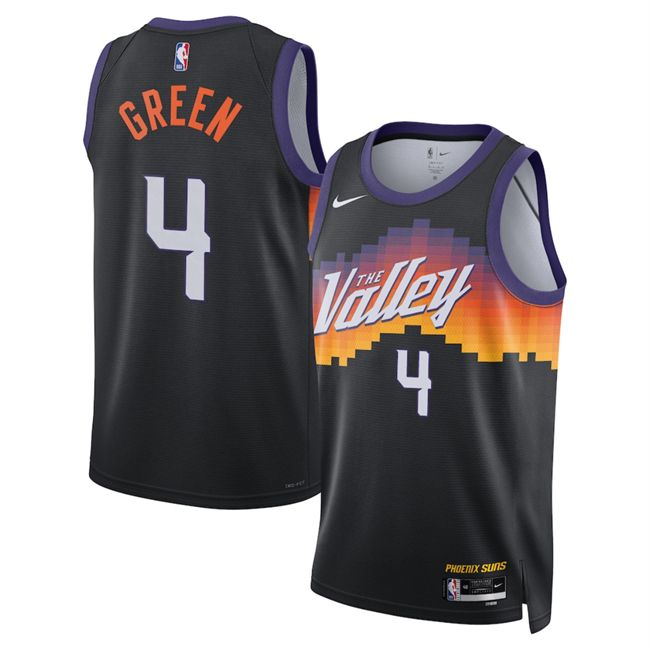 Men's Phoenix Suns #4 Jalen Green Black 2026 City Edition Stitched Basketball Jersey