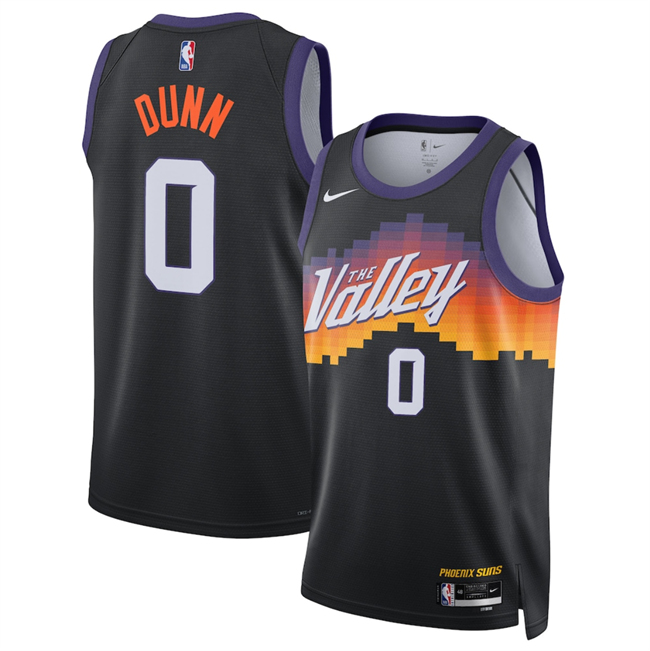 Men's Phoenix Suns #0 Ryan Dunn Black 2026 City Edition Stitched Basketball Jersey