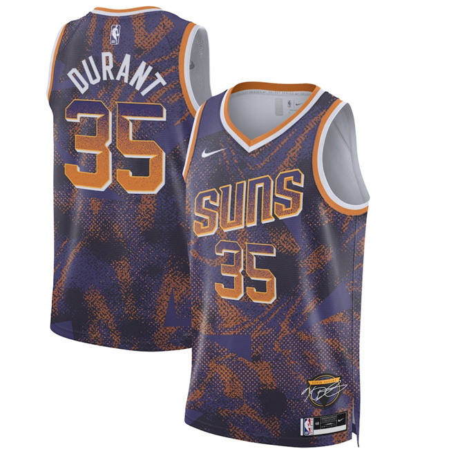 Men's Phoenix Suns #35 Kevin Durant Purple 2025 Select Series Swingman Stitched Basketball Jersey