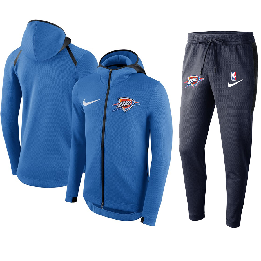 Men's Oklahoma City Thunder Blue Warmup  Hoodiesuit