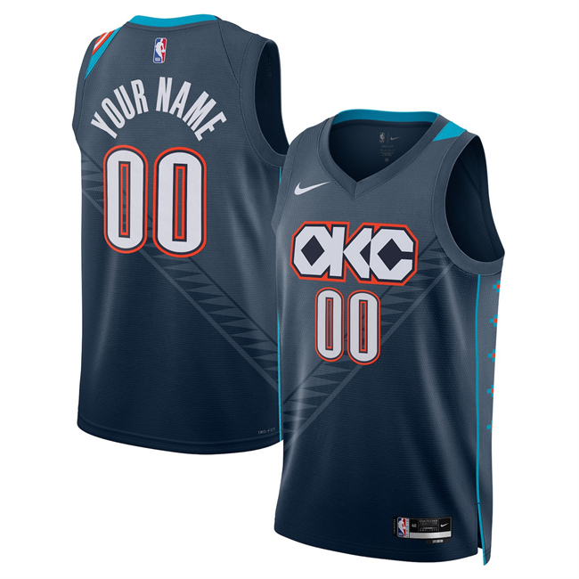 Men's Oklahoma City Thunder Active Player Custom Navy 2026 City Edition Stitched Basketball Jersey