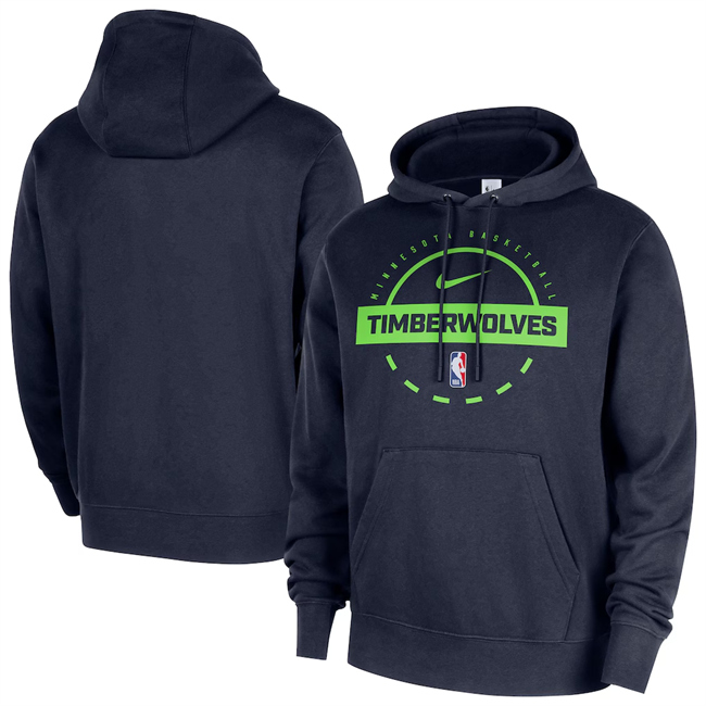 Men's Minnesota Timberwolves Navy 2026 Practice Club Pullover Hoodie