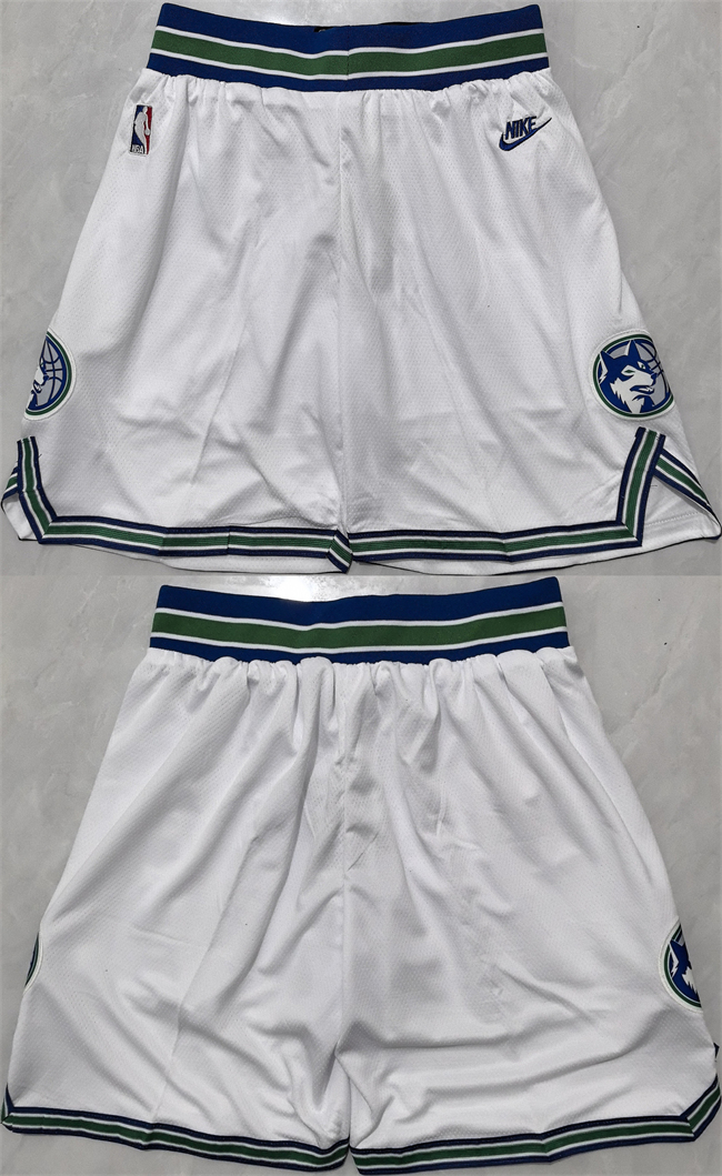 Men's Minnesota Timberwolves White 2025 Shorts (Run Small)